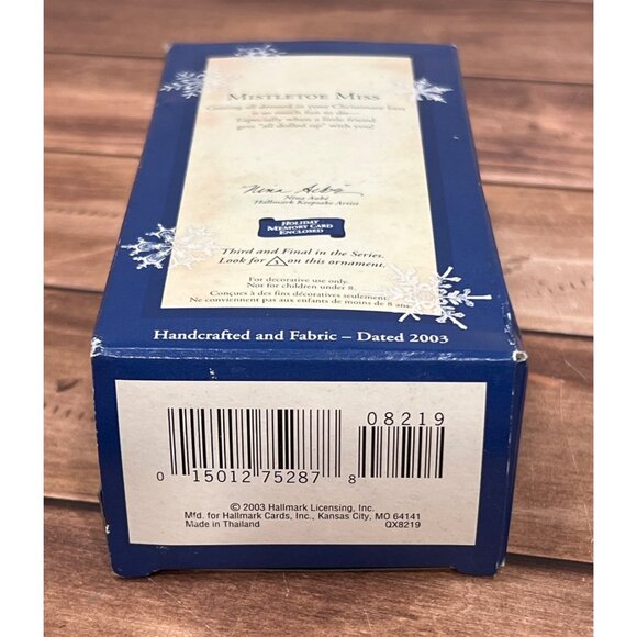 2003 HALLMARK KEEPSAKE ORNAMENT QX8219 MISTLETOE MISS BY NINA AUBE LITTLE GIRL - Picture 4 of 11